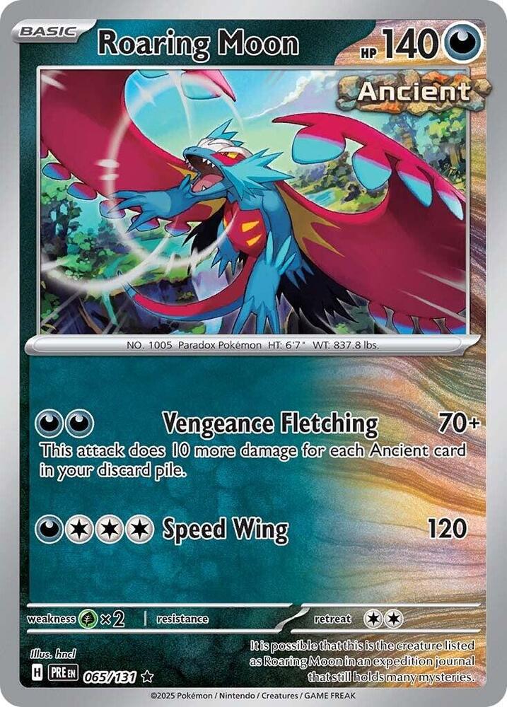 Roaring Moon (065/131) [Scarlet & Violet: Prismatic Evolutions] | Good Games Modbury