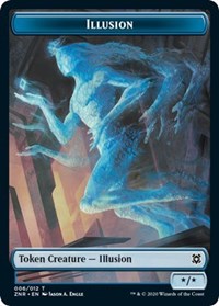 Illusion // Plant Double-Sided Token [Zendikar Rising Tokens] | Good Games Modbury