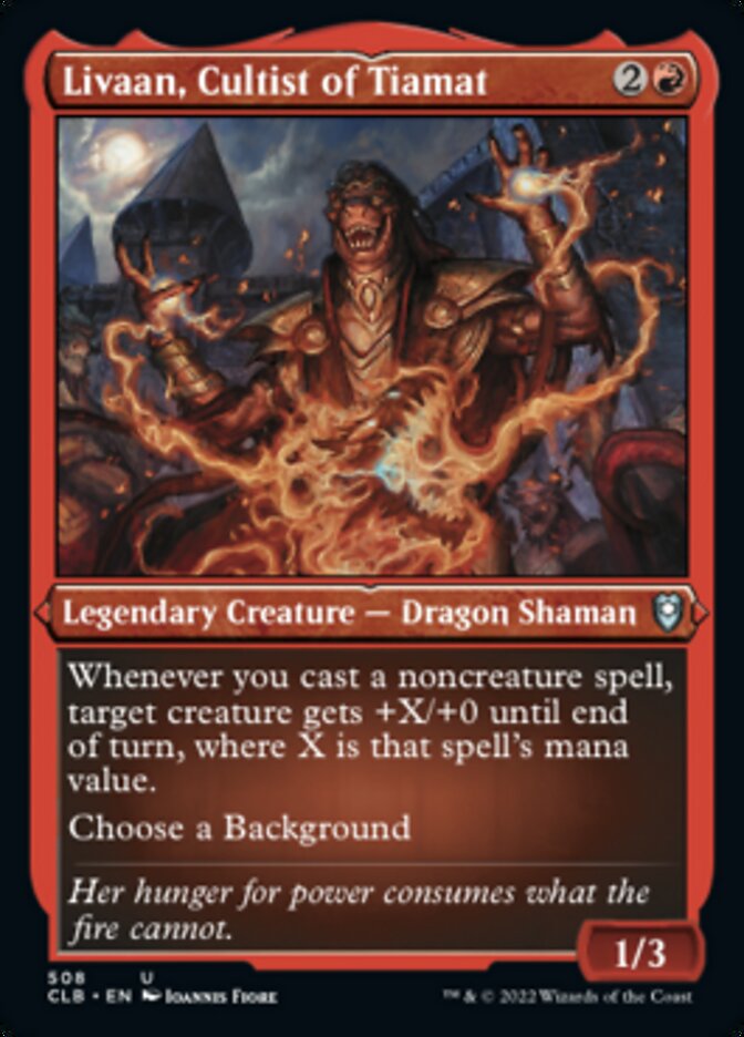 Livaan, Cultist of Tiamat (Foil Etched) [Commander Legends: Battle for Baldur's Gate] | Good Games Modbury