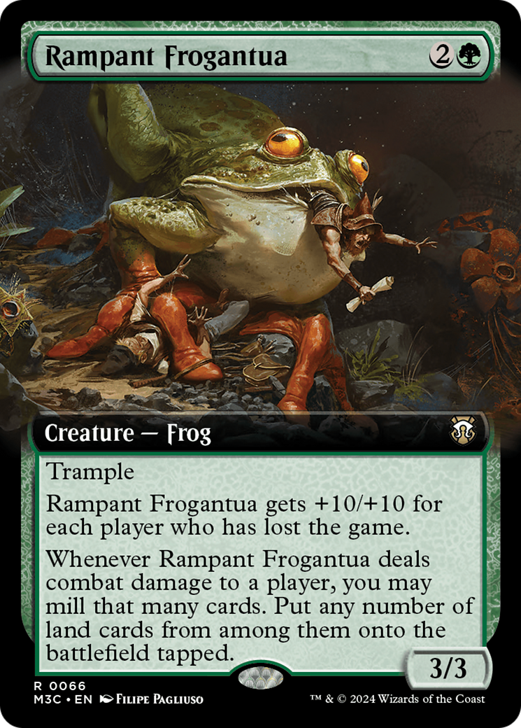 Rampant Frogantua (Extended Art) [Modern Horizons 3 Commander] | Good Games Modbury