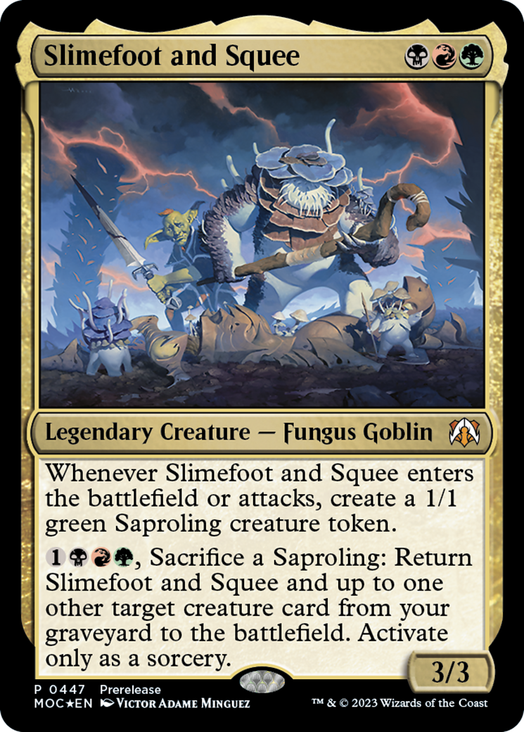 Slimefoot and Squee [March of the Machine Commander Prerelease Promos] | Good Games Modbury