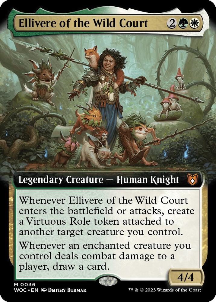 Ellivere of the Wild Court 36/173 (Commander: Wilds of Eldraine)  - Extended Art Foil | Good Games Modbury