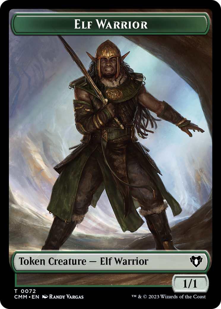 Elf Warrior // Cleric Double-Sided Token [Commander Masters Tokens] | Good Games Modbury