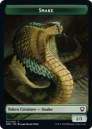 Snake // Hydra Double-Sided Token [Dominaria United Commander Tokens] | Good Games Modbury