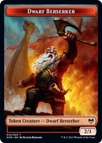 Dwarf Berserker // Tibalt, Cosmic Impostor Emblem Double-Sided Token [Kaldheim Tokens] | Good Games Modbury