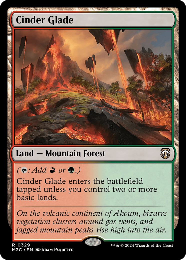 Cinder Glade (Ripple Foil) [Modern Horizons 3 Commander] | Good Games Modbury