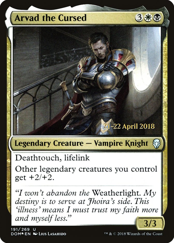 Arvad the Cursed [Dominaria Prerelease Promos] | Good Games Modbury