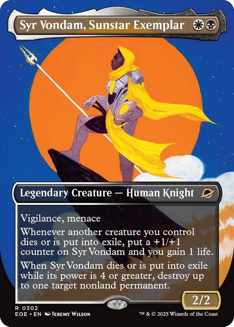 Syr Vondam, Sunstar Exemplar (Borderless) [Edge of Eternities] | Good Games Modbury