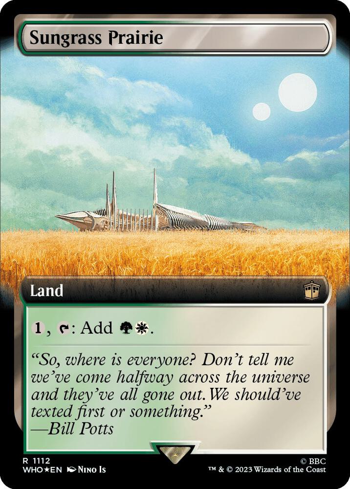 Sungrass Prairie 1112/331 (Universes Beyond: Doctor Who)  - Extended Art Surge Foil | Good Games Modbury