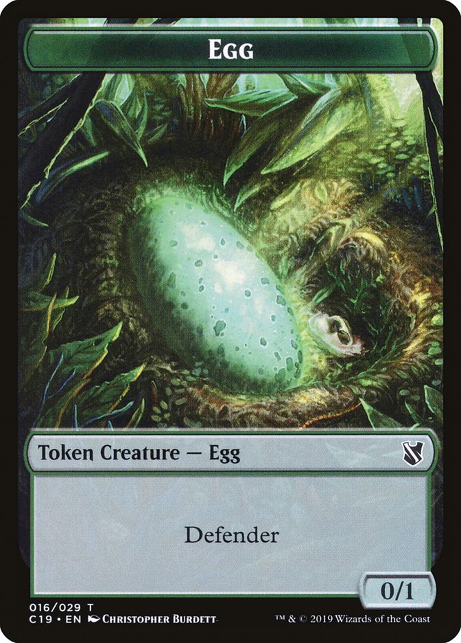 Rhino // Egg Double-Sided Token [Commander 2019 Tokens] | Good Games Modbury