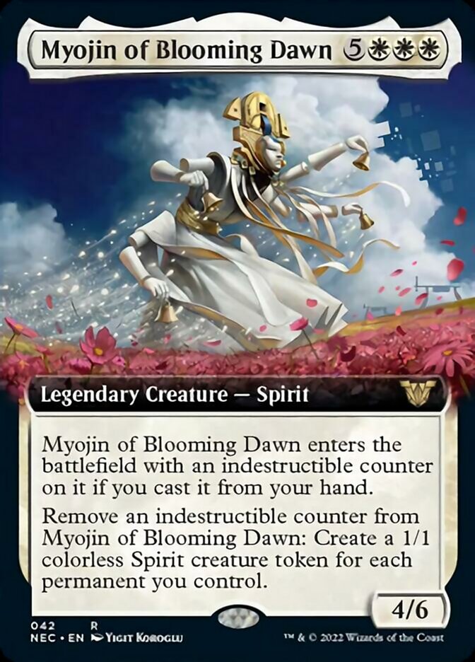 Myojin of Blooming Dawn (Extended Art) [Kamigawa: Neon Dynasty Commander] | Good Games Modbury