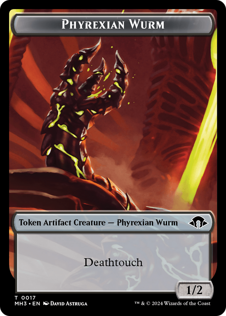 Phyrexian Wurm Token (0017) [Modern Horizons 3 Tokens] | Good Games Modbury