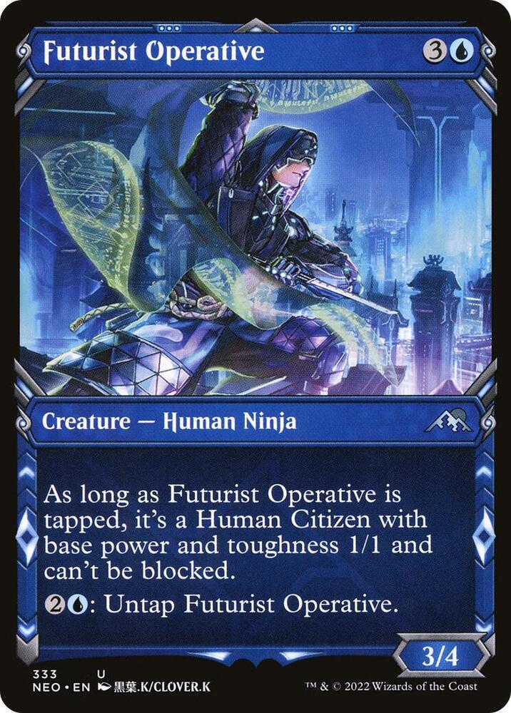 Futurist Operative 333/302 (Kamigawa: Neon Dynasty)  - Showcase Foil | Good Games Modbury