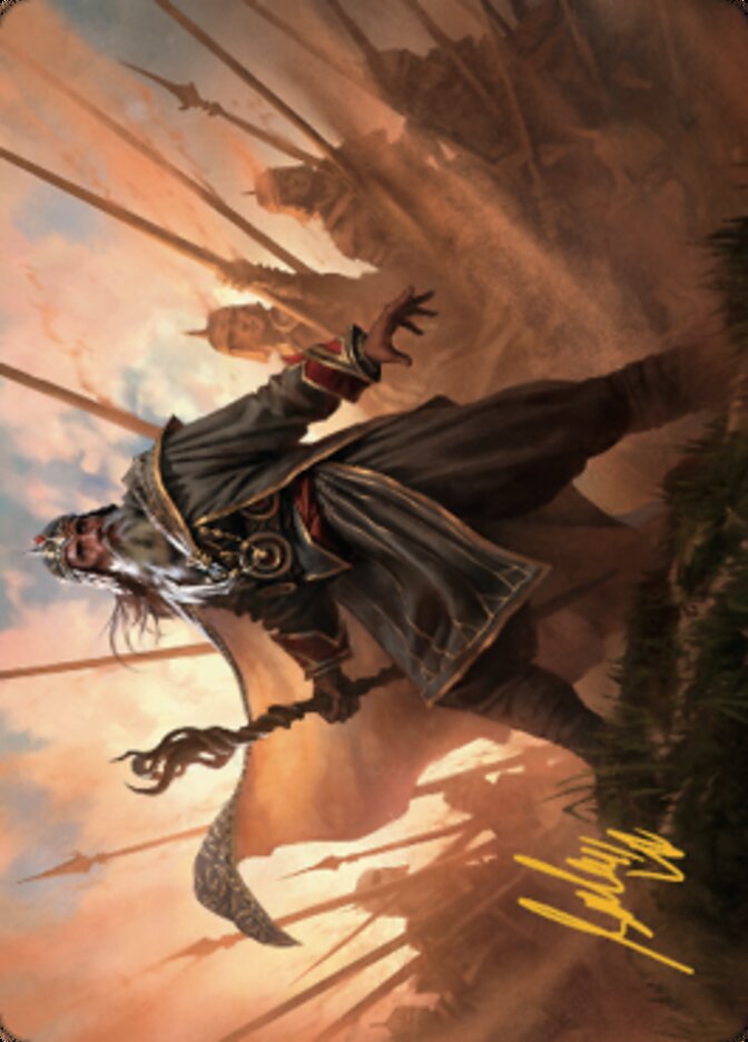 Hazezon, Shaper of Sand Art Card (Gold-Stamped Signature) [Dominaria United Art Series] | Good Games Modbury