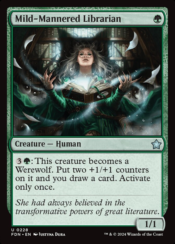 Mild-Mannered Librarian 228/291 (Foundations)  - Foil | Good Games Modbury