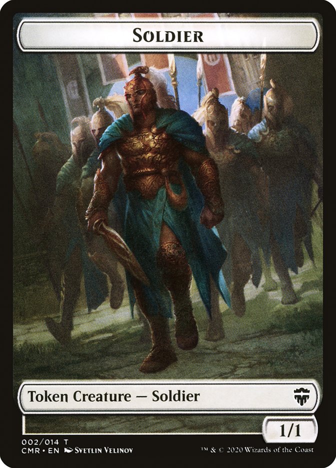 Soldier // Zombie Double-Sided Token [Commander Legends Tokens] | Good Games Modbury