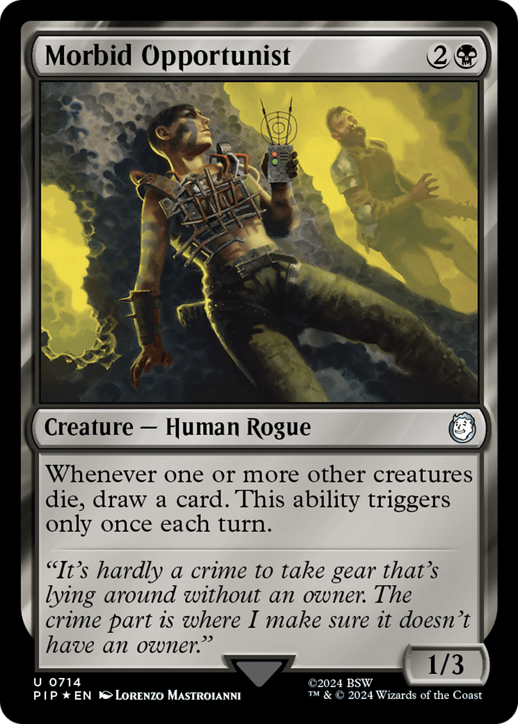 Morbid Opportunist (Surge Foil) [Fallout] | Good Games Modbury