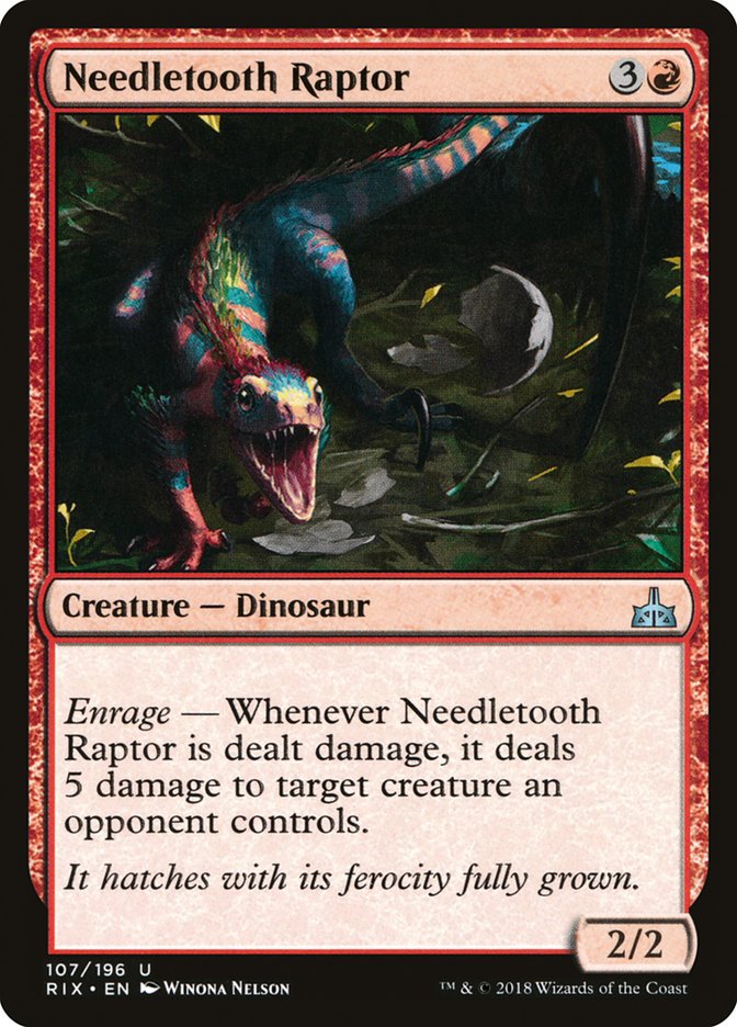 Needletooth Raptor [Rivals of Ixalan] | Good Games Modbury