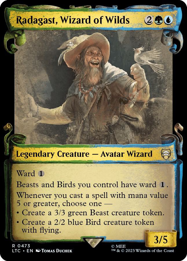 Radagast Wizard of Wilds Showcase Scrolls 473 (Commander: The Lord of the Rings: Tales of Middle-earth)  - Showcase Scroll Foil | Good Games Modbury