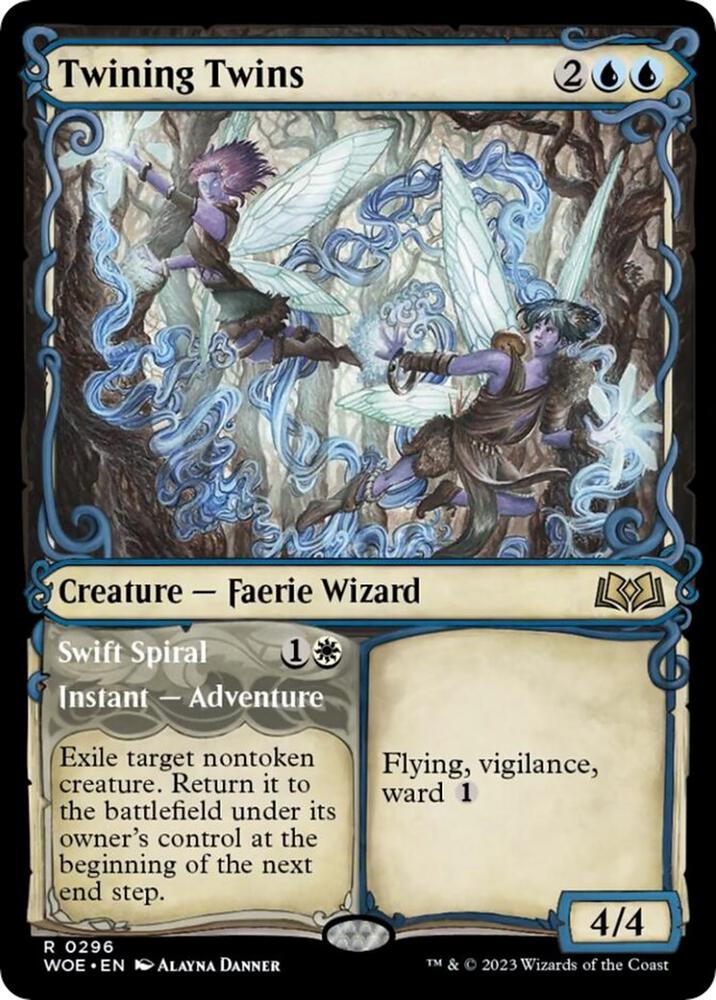Twining Twins // Swift Spiral 296/276 (Wilds of Eldraine)  - Showcase | Good Games Modbury