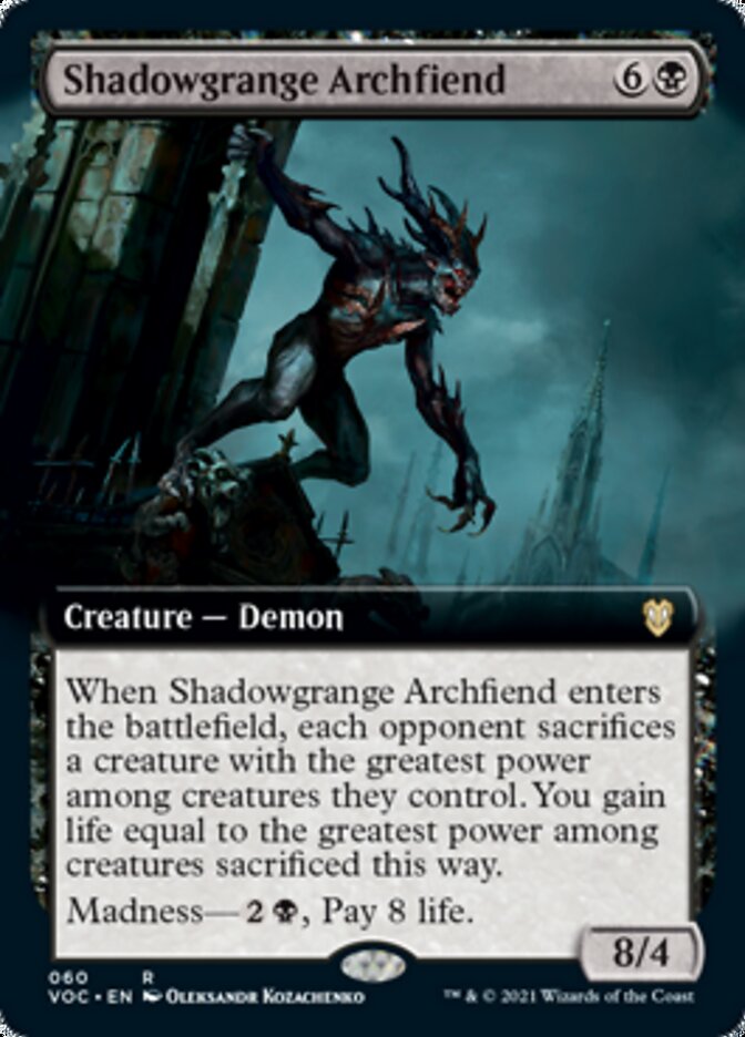 Shadowgrange Archfiend (Extended Art) [Innistrad: Crimson Vow Commander] | Good Games Modbury
