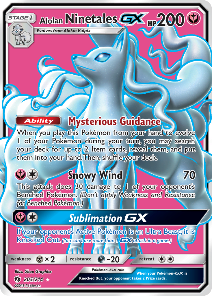 Alolan Ninetales GX (205/214) [Sun & Moon: Lost Thunder] | Good Games Modbury