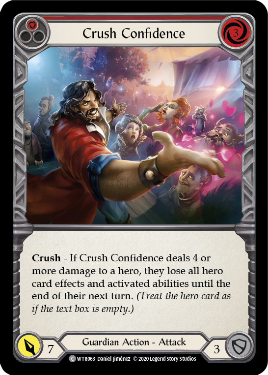 Crush Confidence (Red) [U-WTR063] (Welcome to Rathe Unlimited)  Unlimited Rainbow Foil | Good Games Modbury