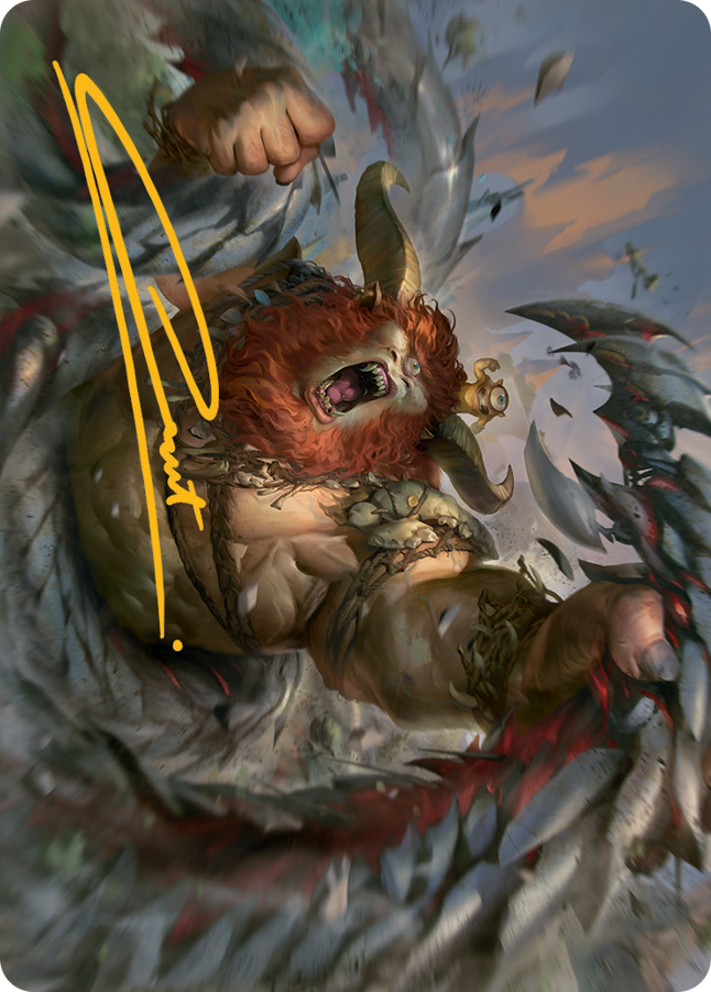 Borborygmos and Fblthp Art Card (42) (Gold-Stamped Signature) [March of the Machine Art Series] | Good Games Modbury