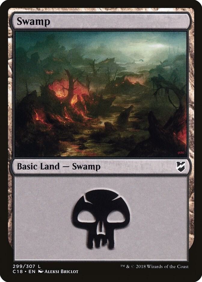 Swamp 299/307 (Commander 2018)  | Good Games Modbury