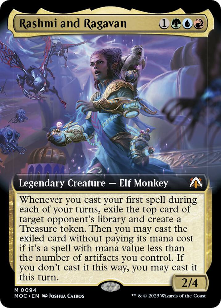 Rashmi and Ragavan 94/444 (Commander: March of the Machine)  - Extended Art | Good Games Modbury