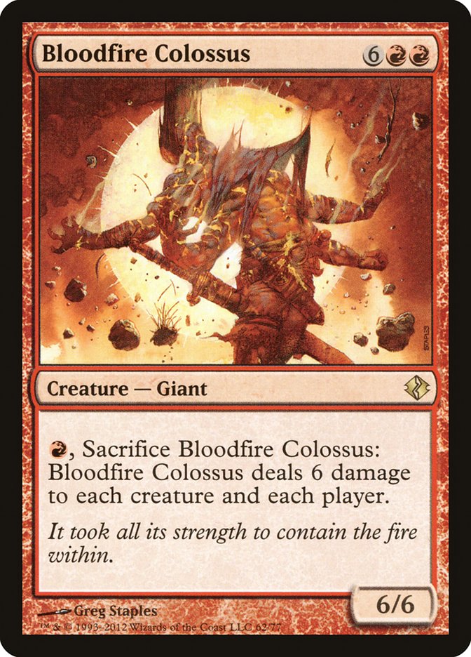Bloodfire Colossus 62/77 (Duel Decks: Venser vs. Koth)  | Good Games Modbury