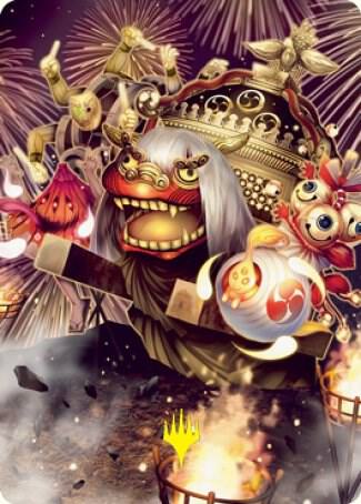 March of Reckless Joy Art Card Gold Stamped Signature 62 (Art Series: Kamigawa: Neon Dynasty)  | Good Games Modbury