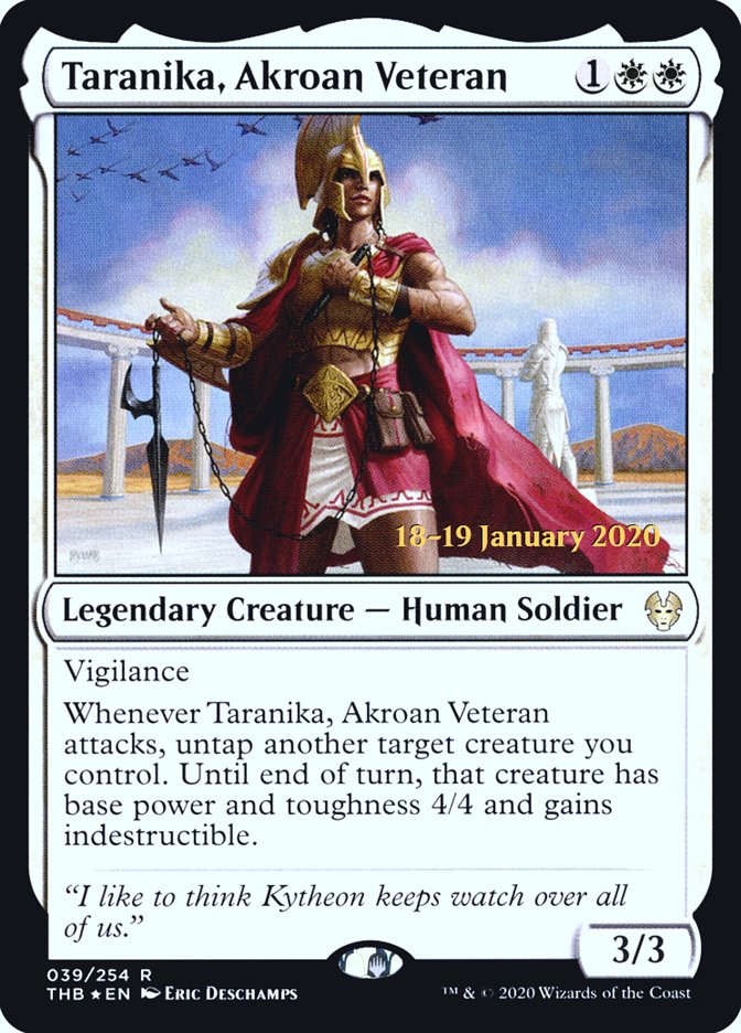 Taranika, Akroan Veteran [Theros Beyond Death Prerelease Promos] | Good Games Modbury