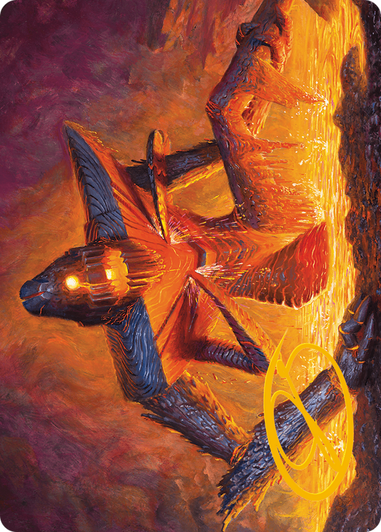 Molten Gatekeeper Art Card (Gold-Stamped Signature) [Modern Horizons 3 Art Series] | Good Games Modbury