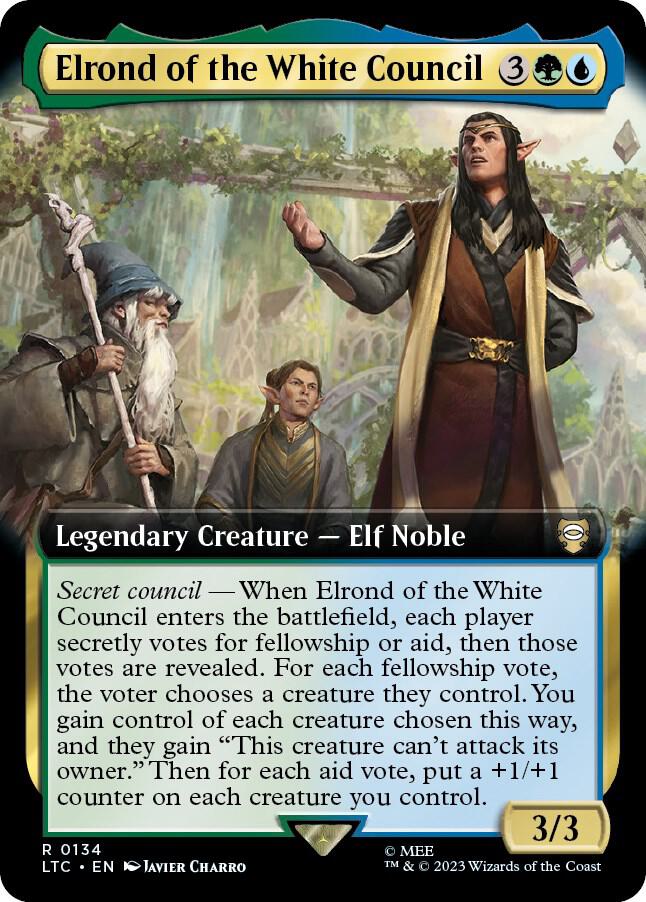 Elrond of the White Council 134 (Commander: The Lord of the Rings: Tales of Middle-earth)  - Extended Art | Good Games Modbury