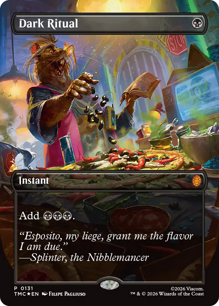 Dark Ritual (Borderless) [Teenage Mutant Ninja Turtles Commander] | Good Games Modbury