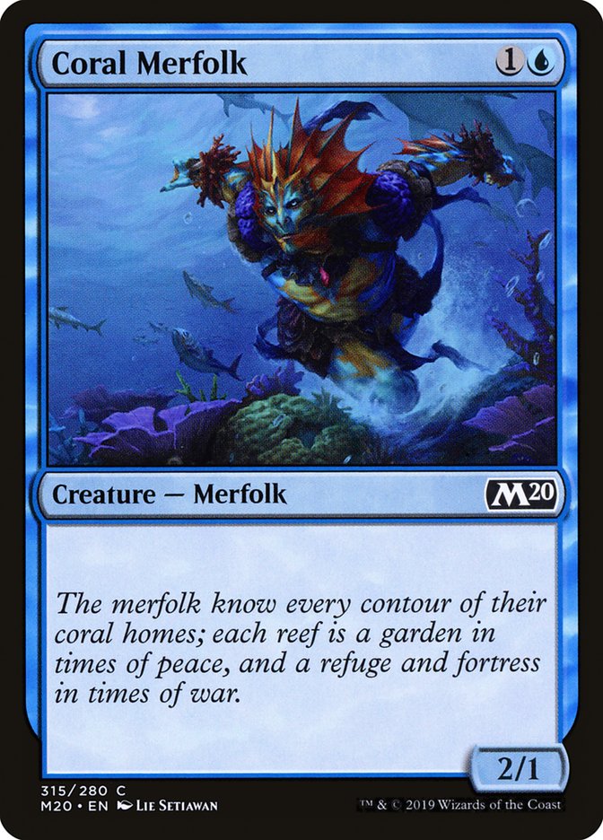 Coral Merfolk [Core Set 2020] | Good Games Modbury