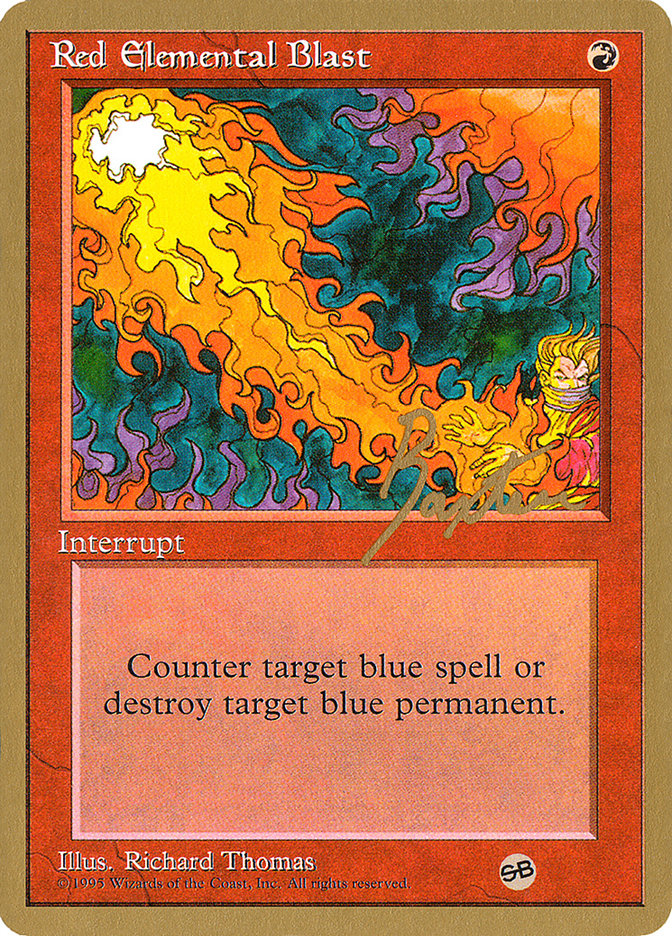 Red Elemental Blast (George Baxter) (SB) [Pro Tour Collector Set] | Good Games Modbury