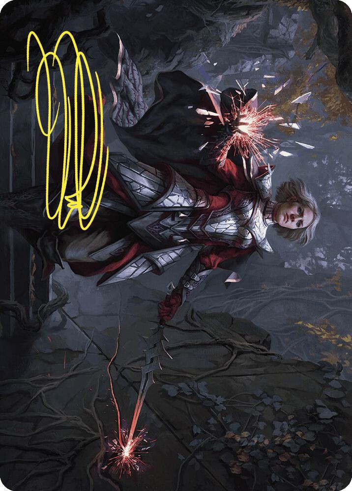 Rowan Scion of War Art Card 31 81 Gold Stamped Signature 31 (Art Series: Wilds of Eldraine)  | Good Games Modbury