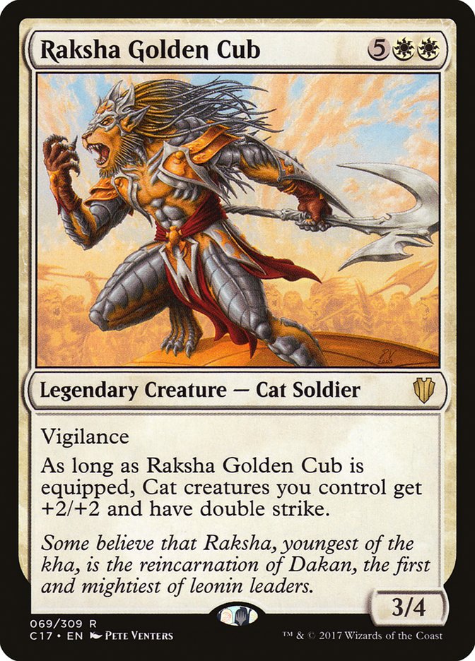 Raksha Golden Cub [Commander 2017] | Good Games Modbury