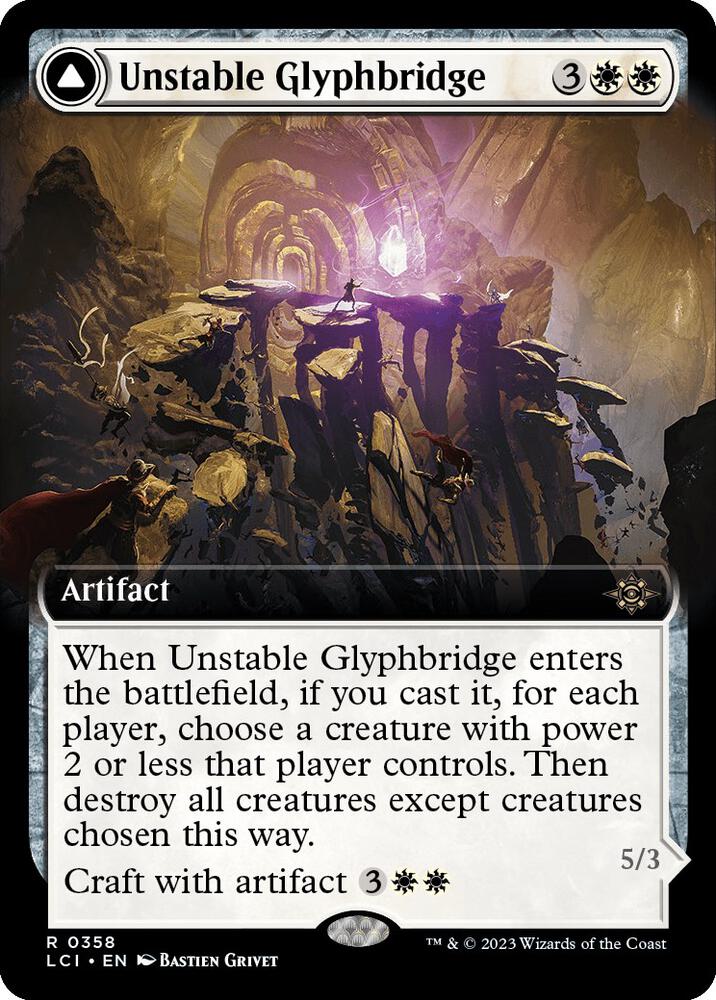 Unstable Glyphbridge // Sandswirl Wanderglyph 358/291 (The Lost Caverns of Ixalan)  - Extended Art | Good Games Modbury