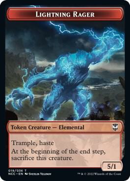 Lightning Rager Rogue Double Sided Token 19 // 7 (Commander: Streets of New Capenna)  | Good Games Modbury