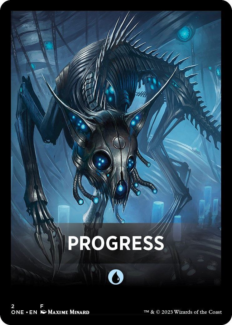 Progress Theme Card [Phyrexia: All Will Be One Tokens] | Good Games Modbury