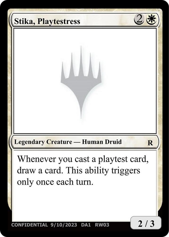 Stika Playtestress RW03d/477 (Un-Known Event Playtest Cards)  | Good Games Modbury