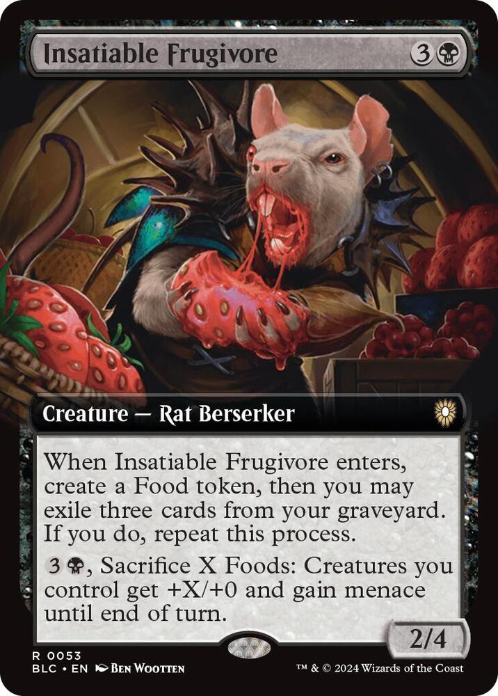 Insatiable Frugivore 53/40 (Commander: Bloomburrow)  - Extended Art | Good Games Modbury