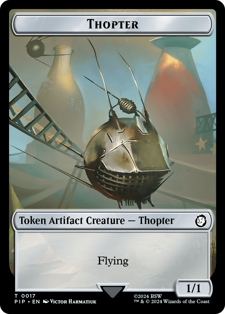 Thopter // Junk Double-Sided Token [Fallout Tokens] | Good Games Modbury