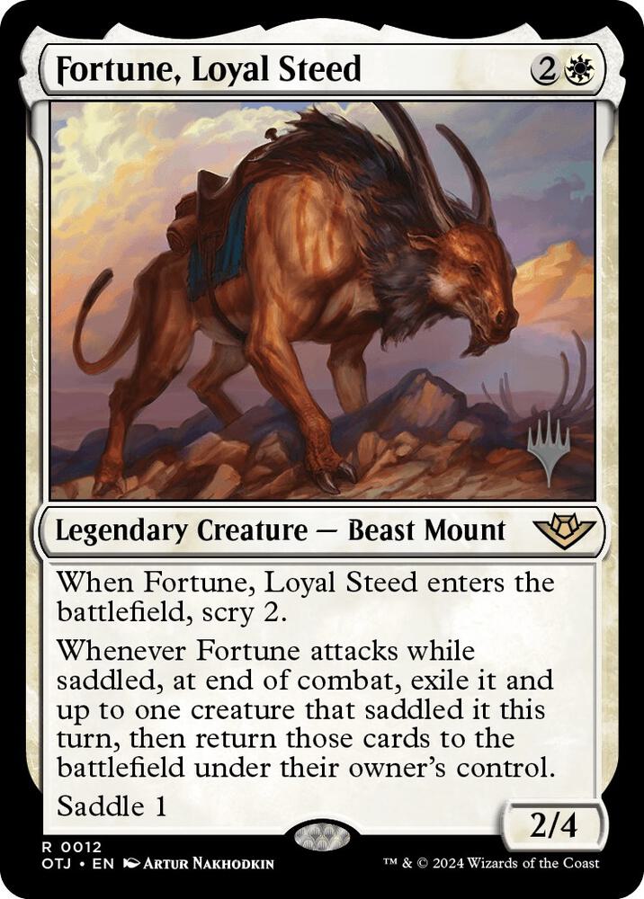 Fortune Loyal Steed 12 (Promo Pack: Outlaws of Thunder Junction)  - Foil | Good Games Modbury