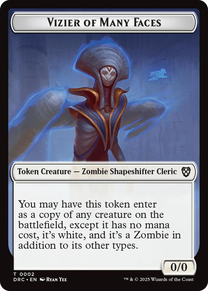 Vizier of Many Faces Zombie 0003 Double Sided Token 2 // 3 (Commander: Aetherdrift)  | Good Games Modbury