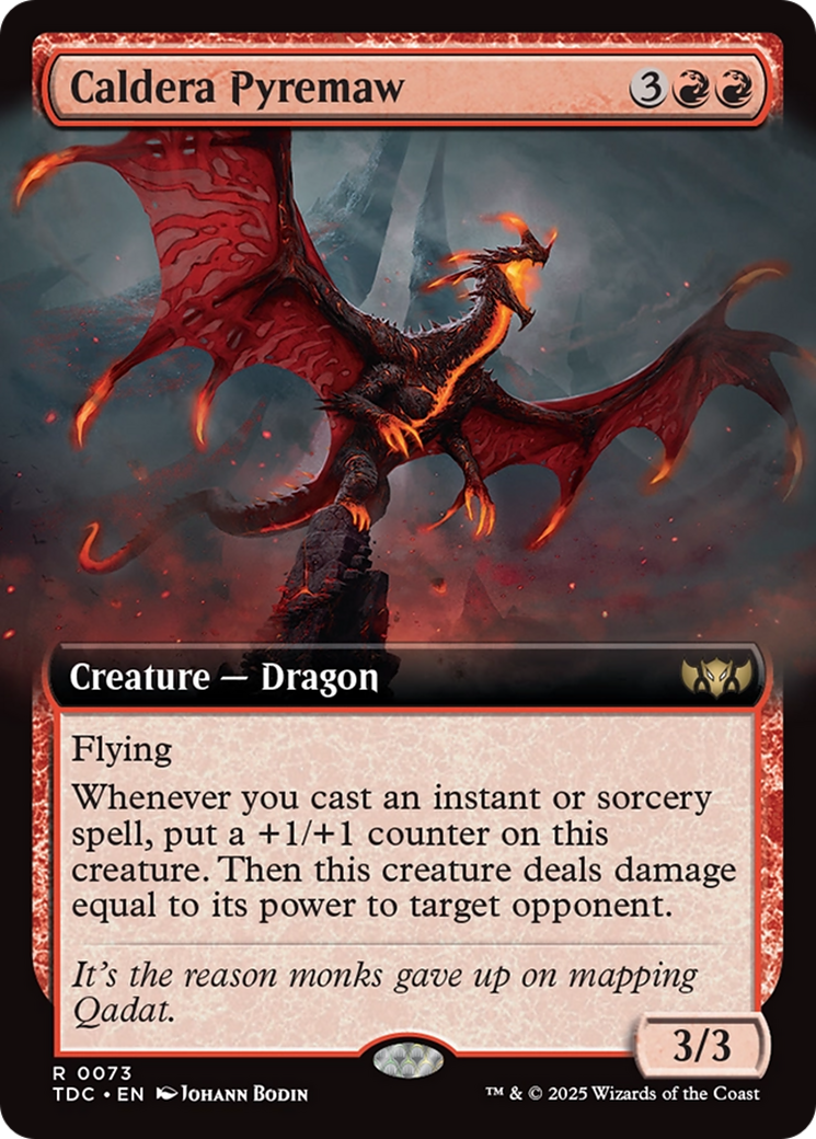 Caldera Pyremaw (Extended Art) [Tarkir: Dragonstorm Commander] | Good Games Modbury