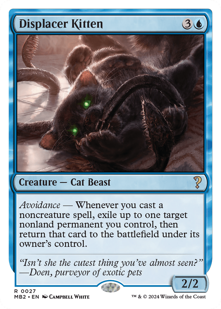 Displacer Kitten (White Border) [Mystery Booster 2] | Good Games Modbury